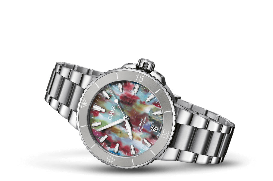 Oris Aquis Date Watch with Multicoloured Dial 36.50mm