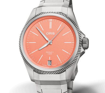 Oris Propilot X Calibre 400 Watch with Salmon Dial Fink s