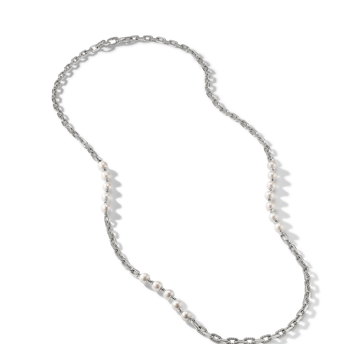 David Yurman Madison Pearl Chain & 18K Gold Necklace