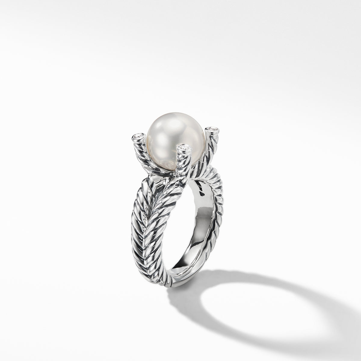 David yurman pearl on sale ring with diamonds