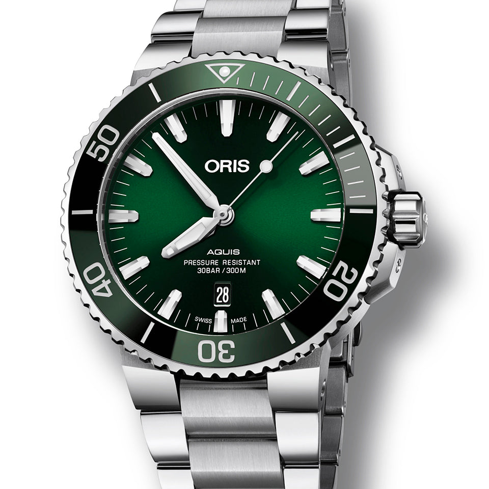 Aquis Titanium Date Automatic Green Watch Oris Fink s