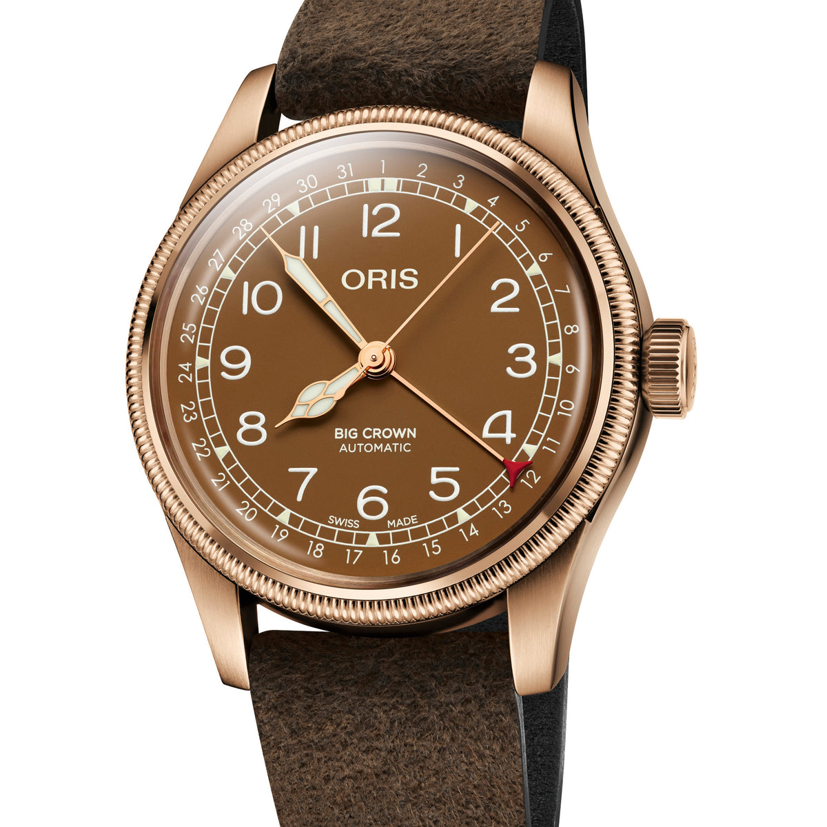 Oris Big Crown Pointer Date Watch Leather Strap Fink s