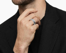 Man wearing fashionable sterling silver ring