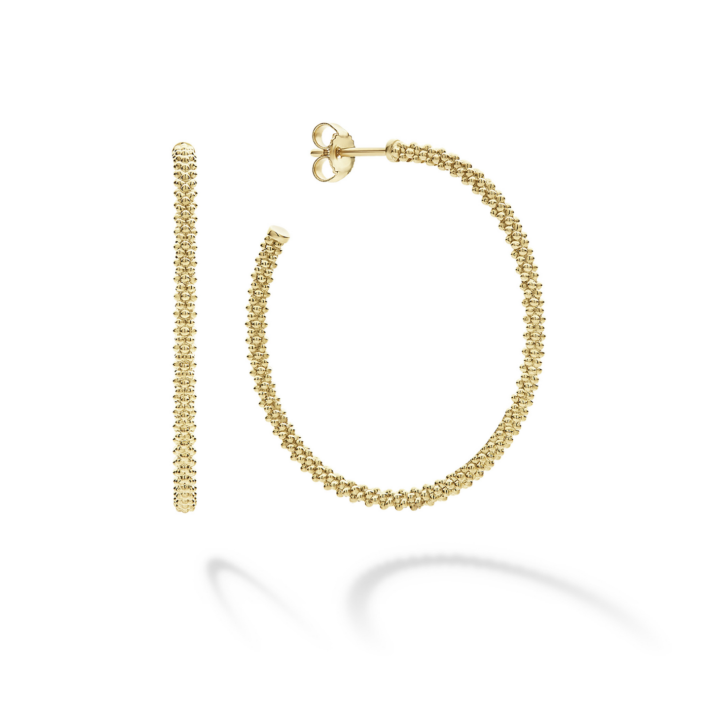 LAGOS Caviar Gold Hoop Earrings