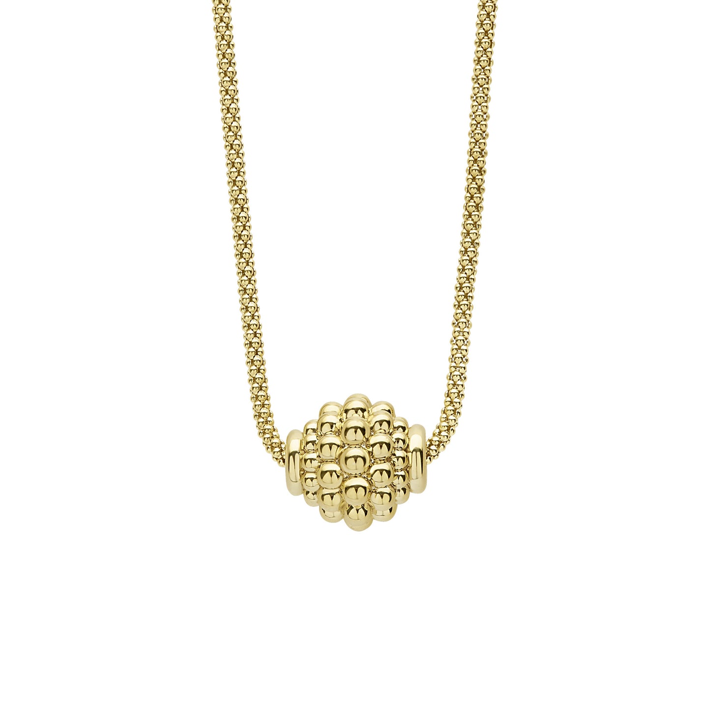 LAGOS 18K Yellow Gold Caviar Ball Pendant Necklace