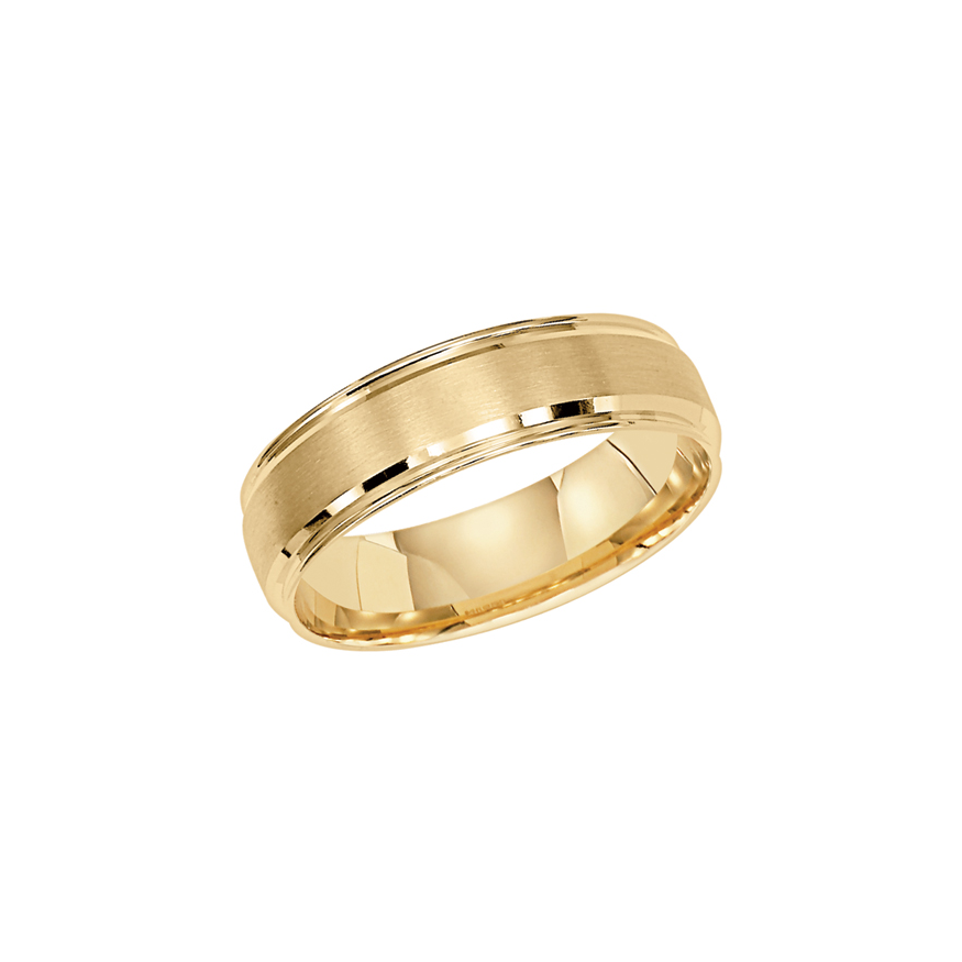 Fink's Men's 6mm 14K Yellow Gold Engraved Wedding Band