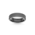 Triton RAW Men&#39;s 6mm Grey PVD Tungsten Beveled Edge Flat Profile Wedding Band