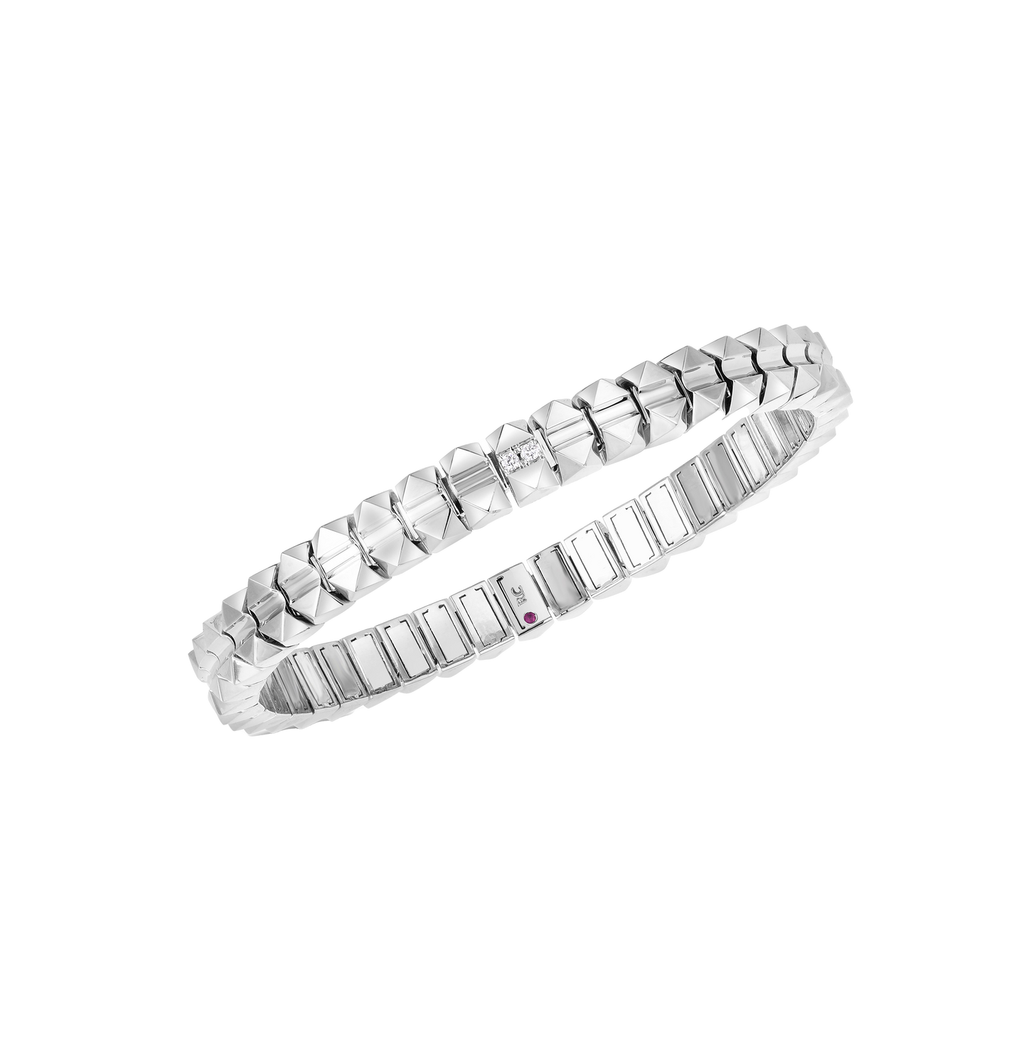 Roberto Coin Obelisco Diamond Accent Flexible Bangle