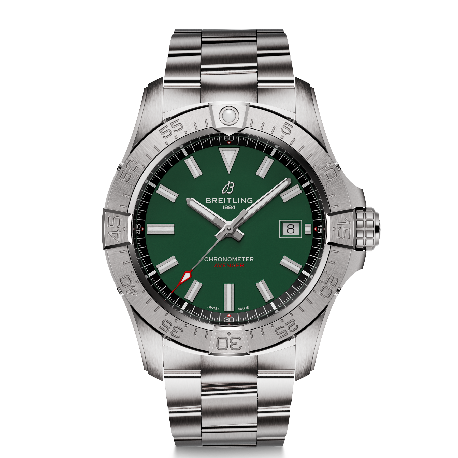 Breitling Avenger Automatic 42 Watch with Green Dial Fink s