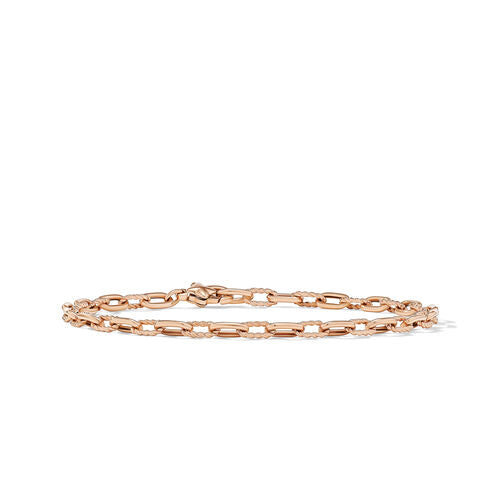 DY Madison Chain Bracelet in 18K Rose Gold, Size Medium