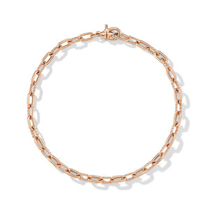 DY Madison Chain Bracelet in 18K Rose Gold, Size Medium