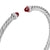 Cablespira Flex Bracelet in Sterling Silver with Rhodolite Garnet and Diamonds, 4mm, Size Medium