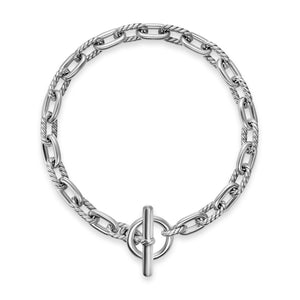 DY Madison Toggle Chain Bracelet in Sterling Silver, 5.5mm, Size Large