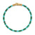 Spiritual Beads Bracelet in 18K Yellow Gold with Malachite and Turquoise, Size Medium