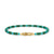 Spiritual Beads Bracelet in 18K Yellow Gold with Malachite and Turquoise, Size Medium