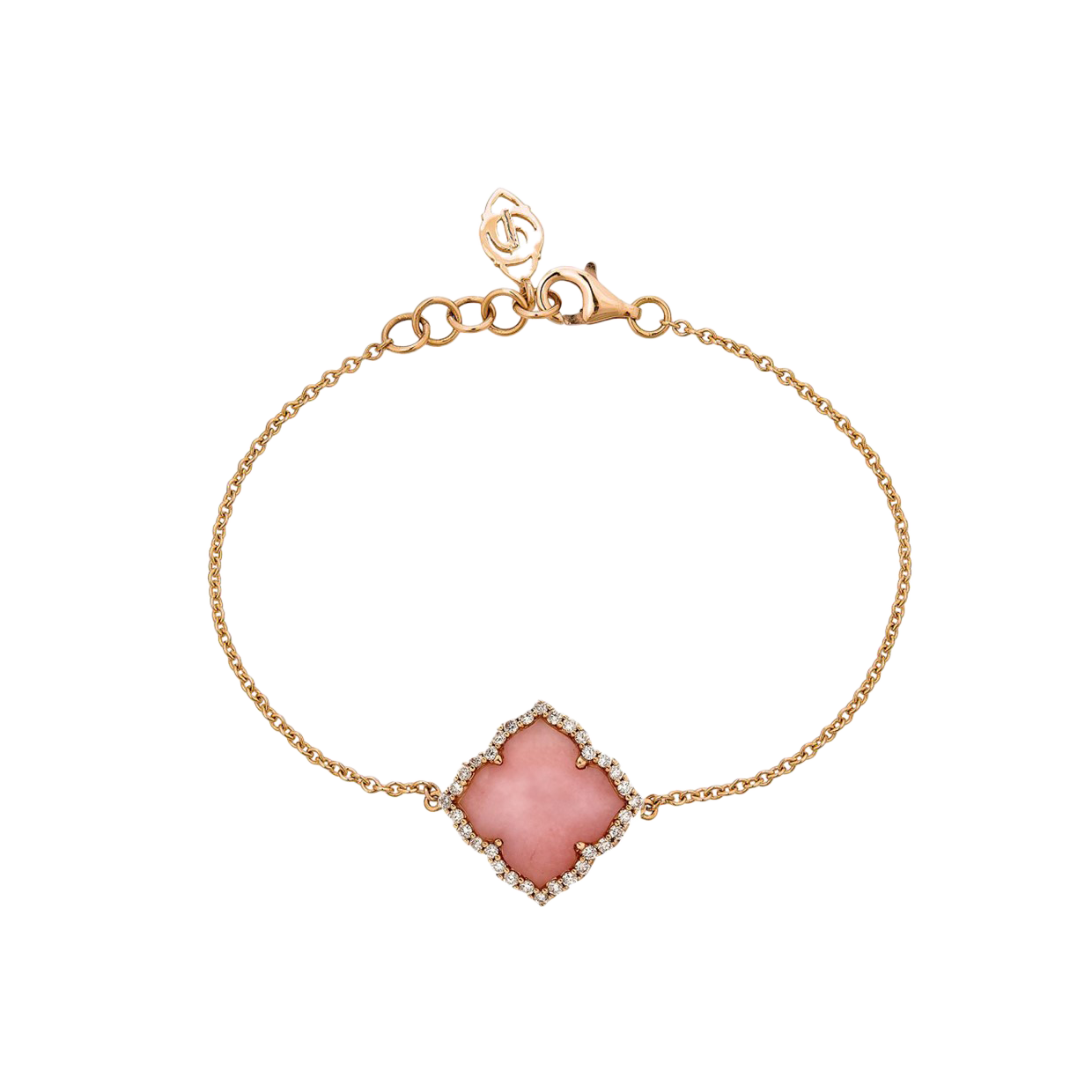 Sabel Collection Rose Gold Pink Opal Flower Bracelet