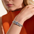 John Hardy Spear Sterling Silver Flex Cuff with Blue Sapphire