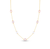 14k Yellow Gold Pearl Station Necklace