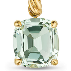 Marbella Drop Earrings in 18K Yellow Gold with Prasiolite, 25mm