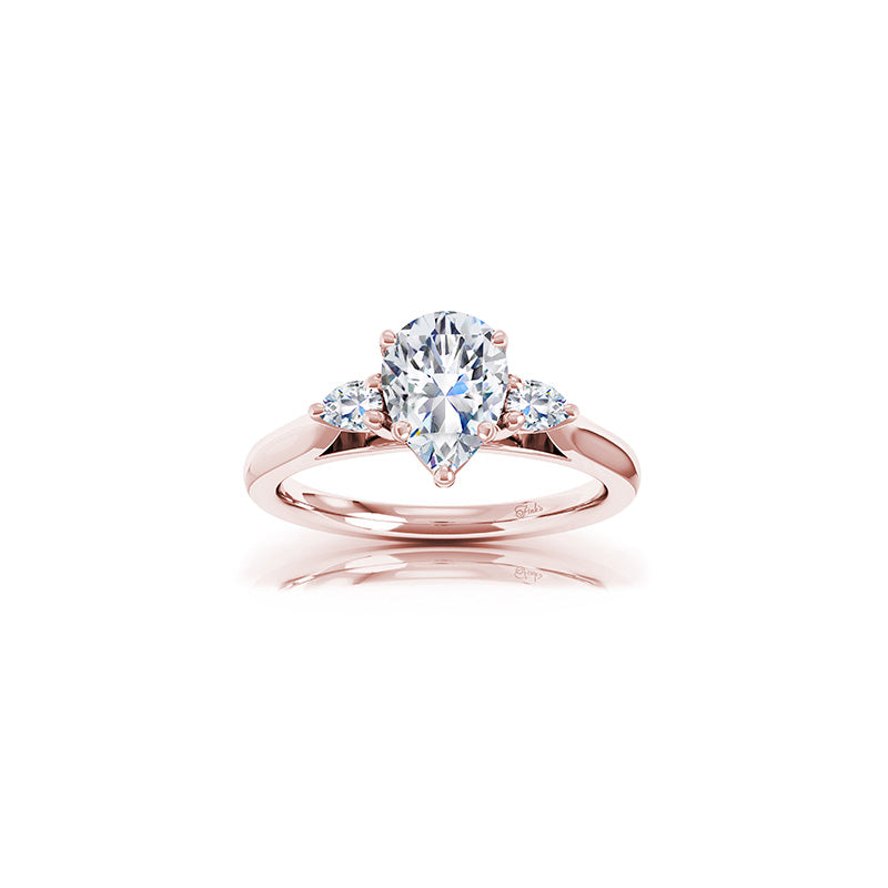 The Studio Collection Pear Center Diamond with Side Diamond Accents Engagement Ring