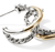 John Hardy Essentials 14K Yellow Gold and Sterling Silver Crossover Hoop Earrings