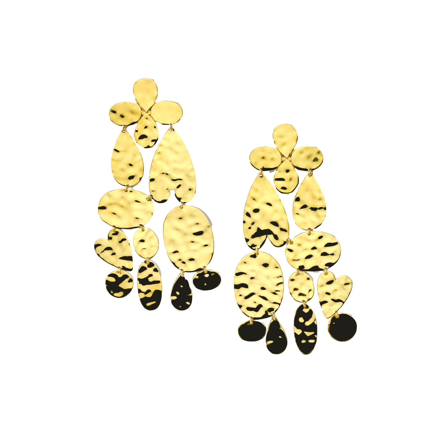 IPPOLITA Classico Large Crinkle Chandelier Heart Earrings