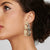 IPPOLITA Classico Large Crinkle Chandelier Heart Earrings on model