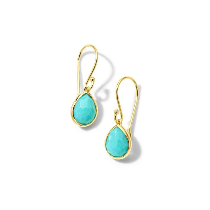 IPPOLITA Rock Candy Teeny Teardrop Earrings in Turquoise