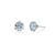 Brilliant Round Cut Diamond Stud Earrings in 14k White Gold