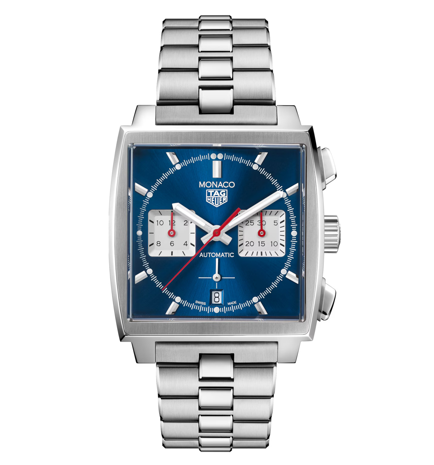 TAG Heuer Monaco Chronograph Watch with Blue Dial