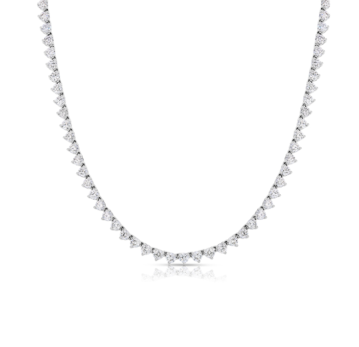 Sabel Collection White Gold Diamond Eternity Necklace, 20