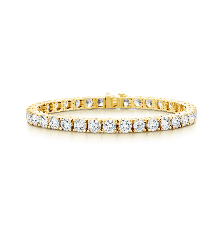 Sabel Collection Yellow Gold Round Diamond Tennis Bracelet