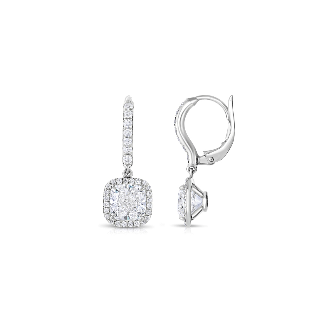 Sabel Collection White Gold Diamond Dangle Earrings