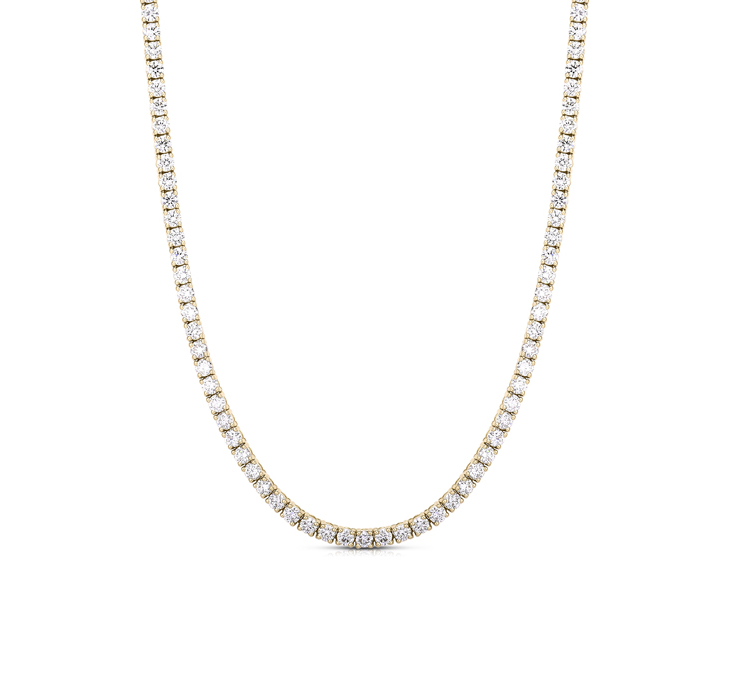 Sabel Collection Yellow Gold Round Diamond Necklace