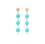 Marco Bicego Siviglia Yellow Gold Turquoise Dangle Earrings