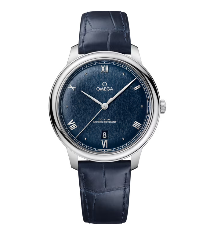 OMEGA De Ville Prestige 40mm Watch with Blue Leather Strap