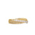 Crossover Two Row Ring in 18K Yellow Gold with Diamonds, 5mm, Size 6