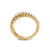 Crossover Two Row Ring in 18K Yellow Gold with Diamonds, 5mm, Size 6