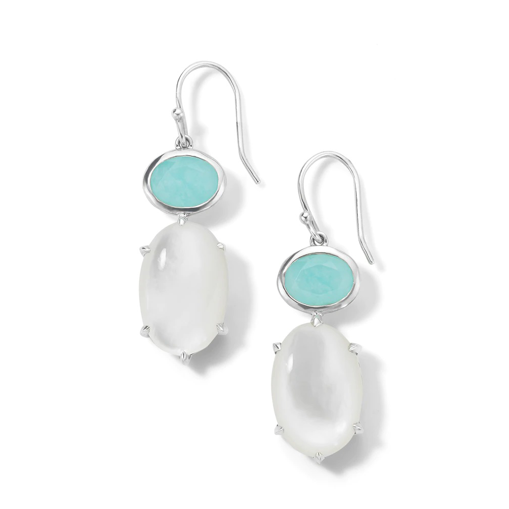 IPPOLITA Luce Sterling Silver Rock Candy® Gemstone Dangle Earrings in Amazonite, Rock Crystal, and Mother-of-Pearl