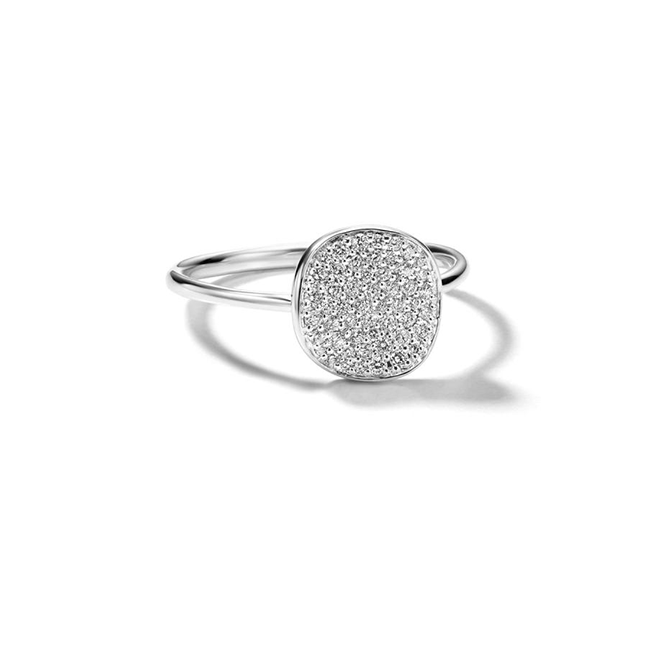 IPPOLITA Stardust Small Disc Flower Ring with Diamonds