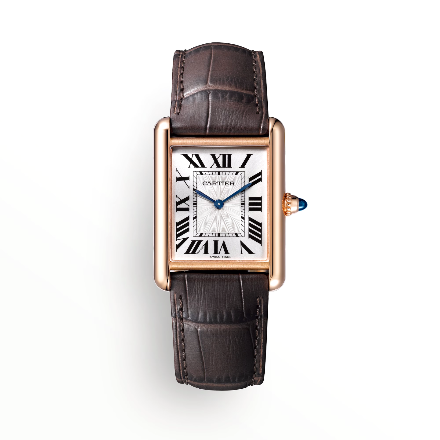 Tank Louis Cartier Watch with Brown Leather Strap