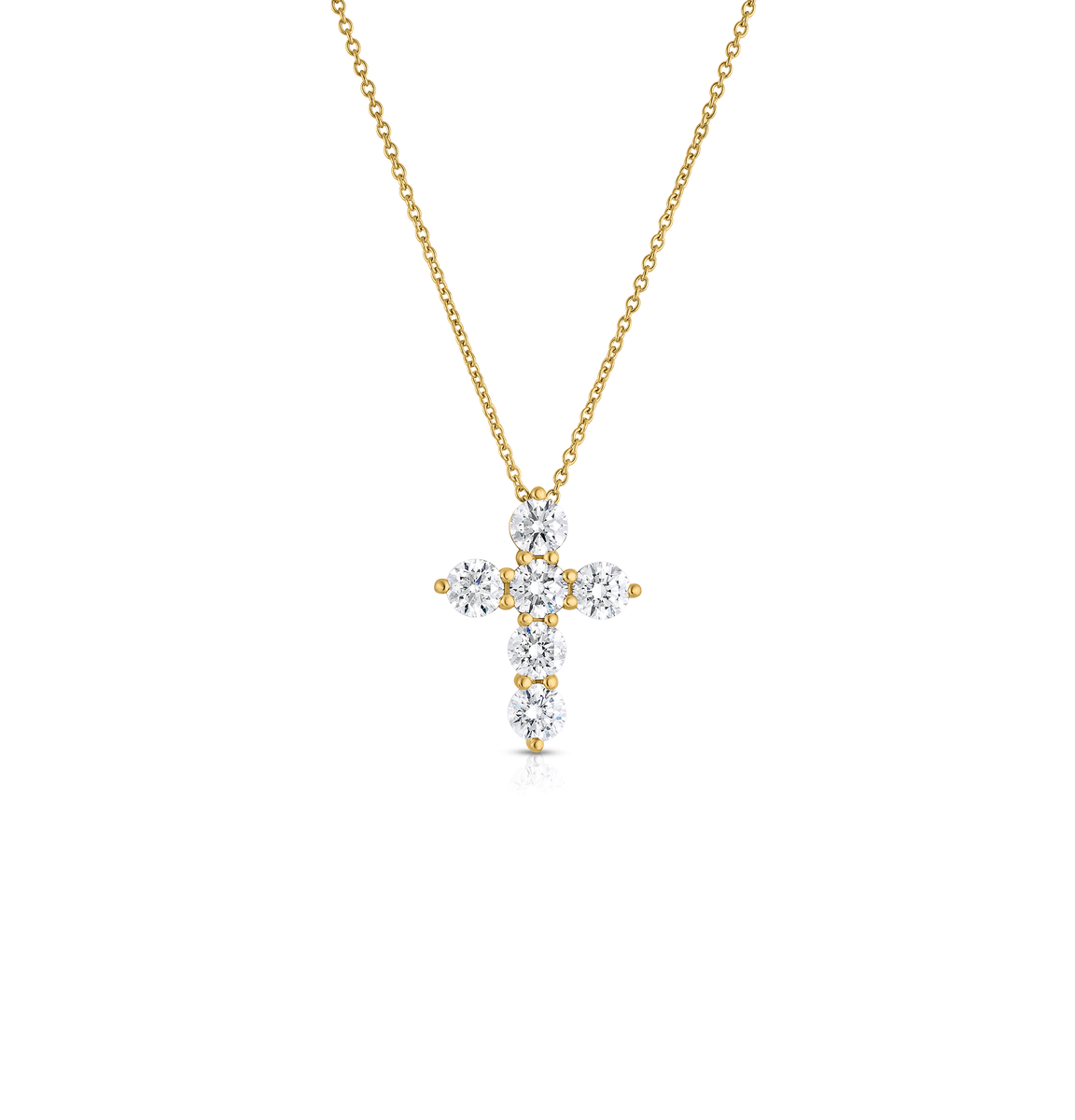 Yellow Gold Diamond Cross Necklace | Fink's Jewelers