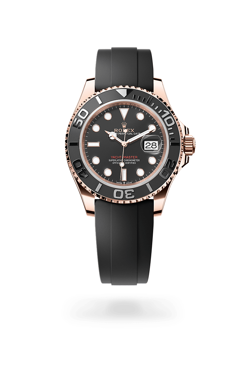 Rolex Yacht-Master 40 in Everose Gold, m126655-0002 Upright with Shadow - Fink's Jewelers