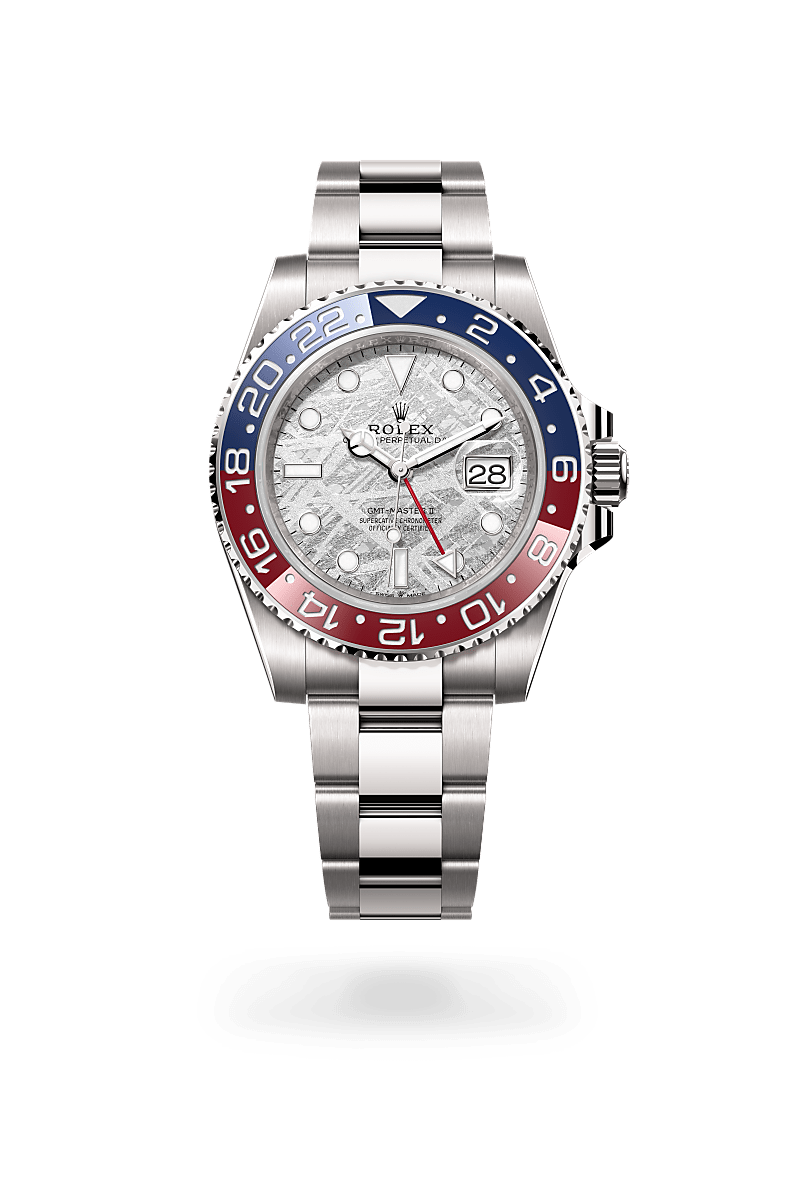 Rolex GMT-Master II in White Gold, m126719blro-0002 Upright with Shadow - Fink's Jewelers