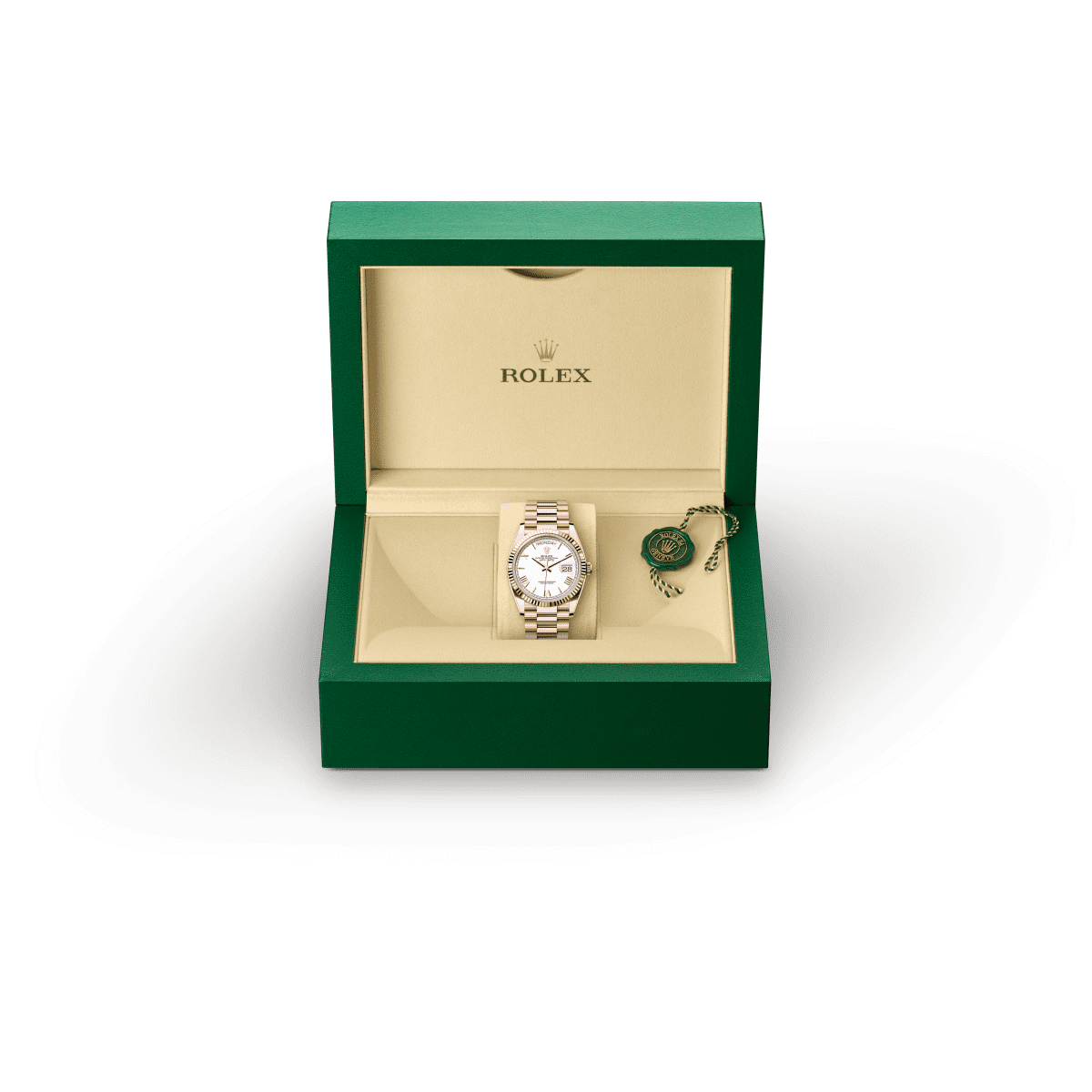 Rolex Day-Date 36 in Everose Gold, m128235-0070 Presentation Box - Fink's Jewelers