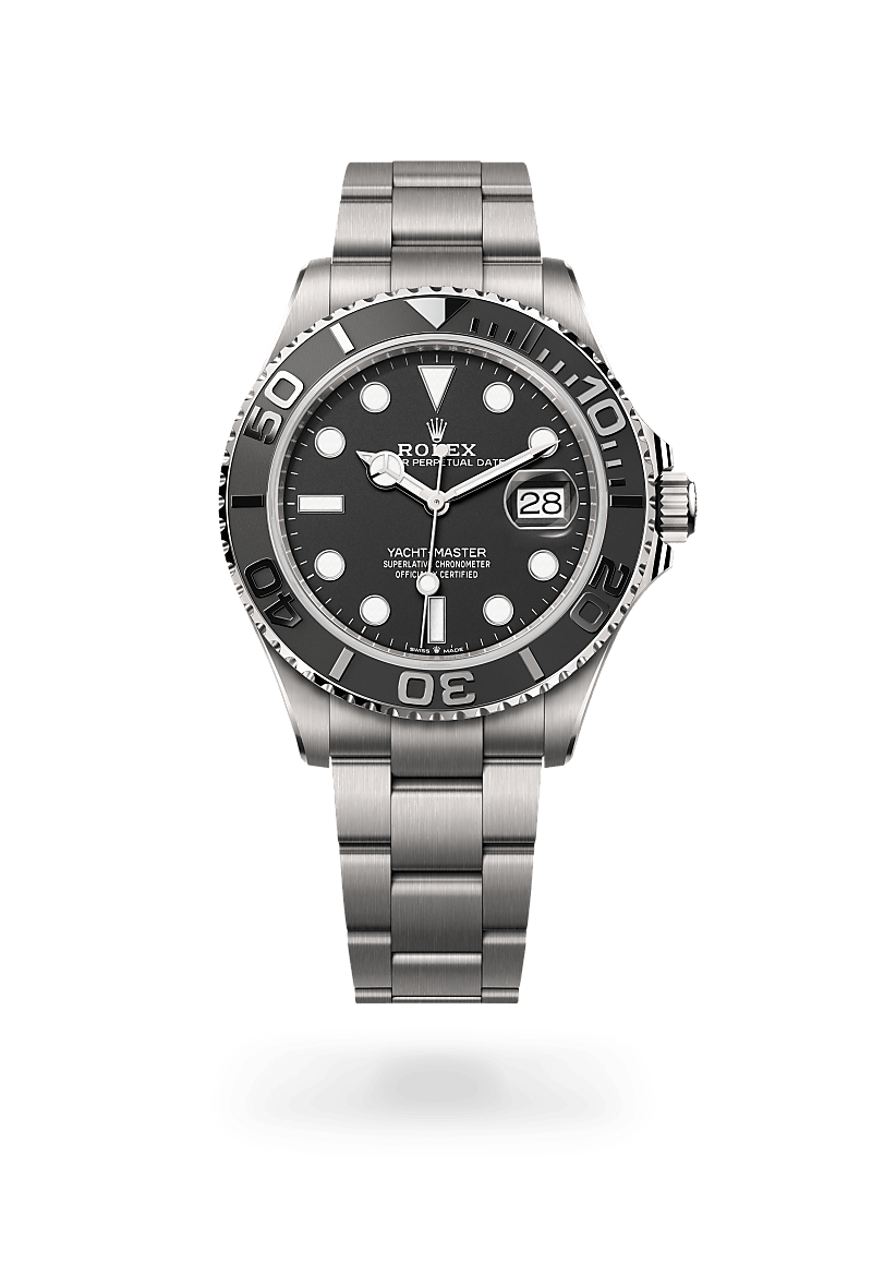 Rolex Yacht-Master 42 in RLX Titanium, m226627-0001 Upright with Shadow - Fink's Jewelers