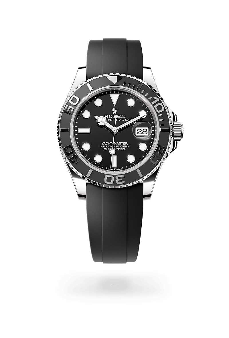 Rolex Yacht-Master 42 in White Gold, m226659-0002 Upright with Shadow - Fink's Jewelers