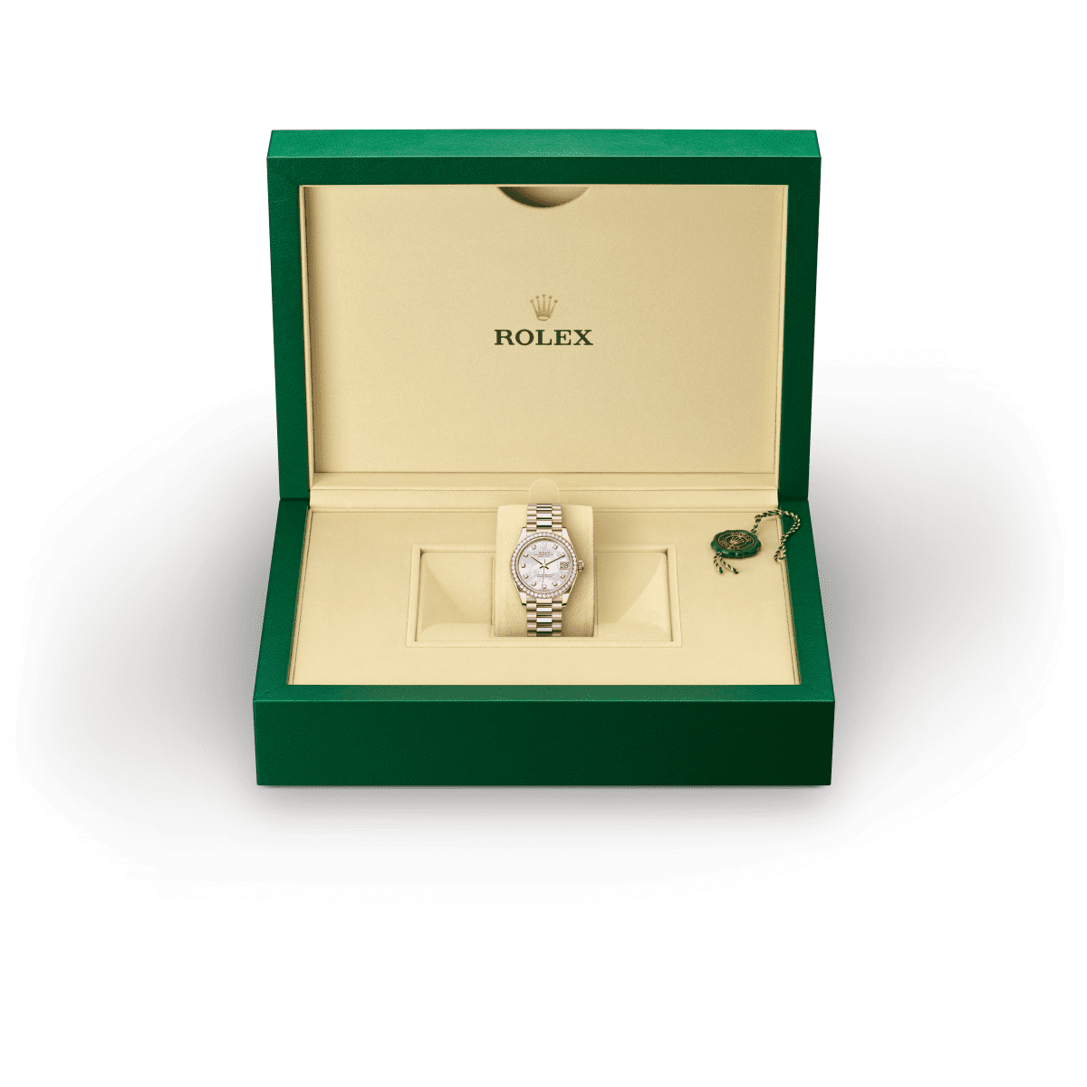 Rolex Datejust 31 in Everose Gold and Diamonds, m278285rbr-0005 Presentation Box - Fink's Jewelers