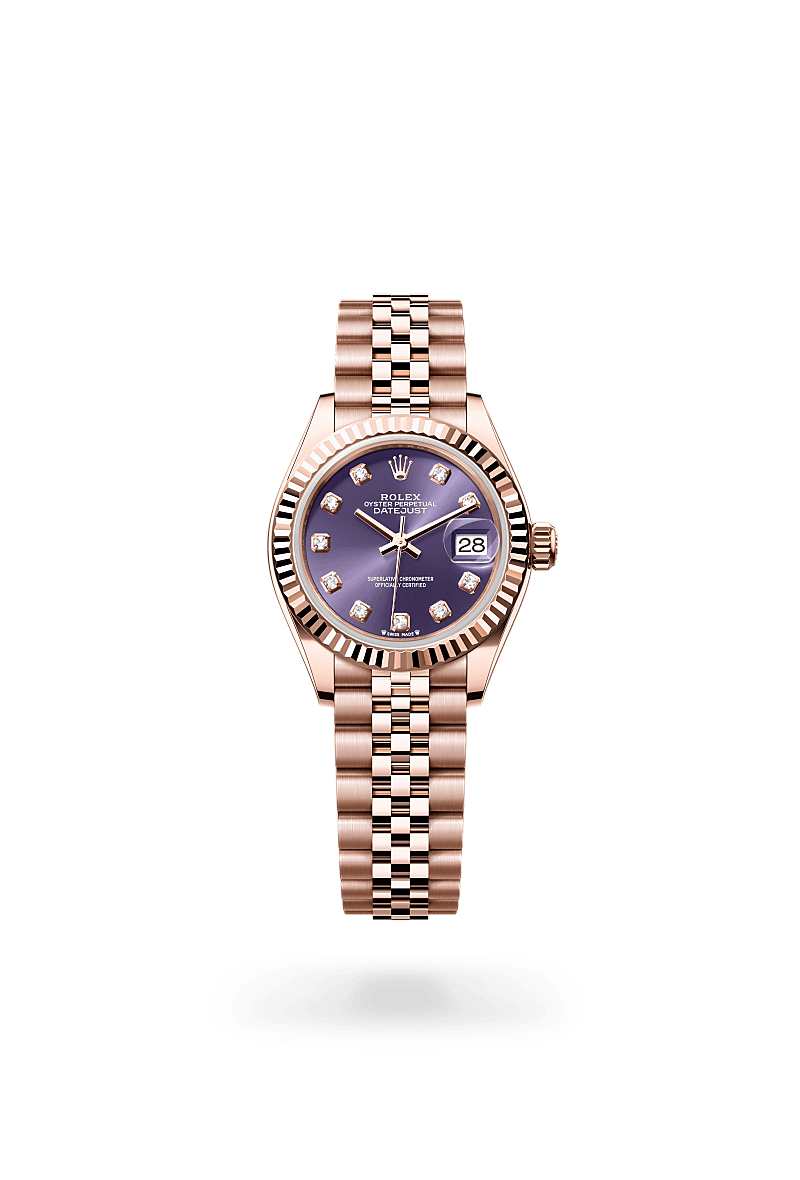 Rolex Lady-Datejust Everose Gold, m279175-0020 Upright with Shadow - Fink's Jewelers