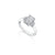 Fink&#39;s Exclusive Platinum ASHOKA® and Shield Diamond Side Stone Engagement Ring